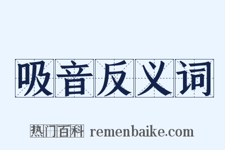 吸音反义词是什么意思的图片